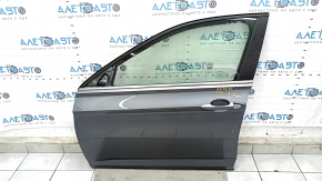 Door assembly front left VW Jetta 19- keyless, graphite LD7X, dent, missing plug