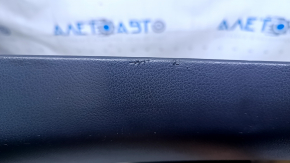 Door trim card front right Mitsubishi Outlander 14-21 black with black insert cloth, molding gray under carbon structure, scratches, scuffs, dents, abrasions