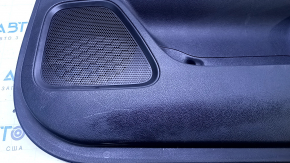 Door trim card front right Mitsubishi Outlander 14-21 black with black insert cloth, molding gray under carbon structure, scratches, scuffs, dents, abrasions