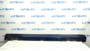 Left threshold Mercedes W213 E 300/350/400/450/53/63 17-20 under moldings, Luxury, blue, with moldings, without plug, scratches