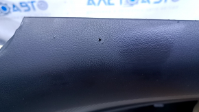 Door trim card front right Mitsubishi Outlander 14-21 black with black insert cloth, molding gray under carbon structure, scratches, scuffs, dents, abrasions, broken fastener