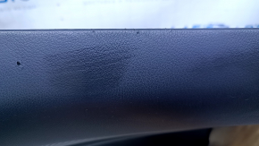 Door trim card front right Mitsubishi Outlander 14-21 black with black insert cloth, molding gray under carbon structure, scratches, scuffs, dents, abrasions, broken fastener