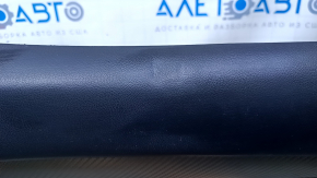 Door trim card front right Mitsubishi Outlander 14-21 black with black insert cloth, molding gray under carbon structure, scratches, scuffs, dents, abrasions, broken fastener