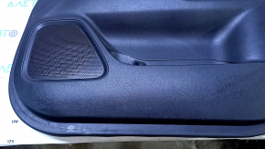 Door trim card front right Mitsubishi Outlander 14-21 black with black insert cloth, molding gray under carbon structure, scratches, scuffs, dents, abrasions, pokes