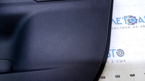 Door trim card front right Mitsubishi Outlander 14-21 black with black insert leather, armrest black leather, molding under wood gloss, dents, scuffs, abrasions, scratches