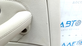 Door trim card rear left Mercedes W213 E 300/350/400/450 17-23 beige leather, brown leather top, without curtain, wood insert, Burmester, tear, dents