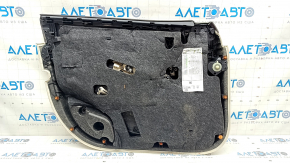 Door trim card front right Mercedes W213 E 300/350/400/450 17-23 beige leather, brown leather top, without curtain, wood insert, Burmester, tears, dents, scratches, needs cleaning