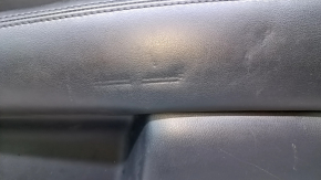 Door trim card front right Infiniti JX35 QX60 13- black with black insert leather, armrest black leather, molding for light wood gloss, dents, scuffs, scratches, abrasions