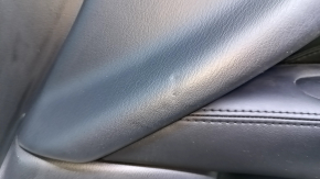 Door trim card front right Infiniti JX35 QX60 13- black with black insert leather, armrest black leather, molding for light wood gloss, dents, scuffs, scratches, abrasions