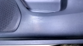 Door trim card front right Infiniti JX35 QX60 13- black with black insert leather, armrest black leather, molding for light wood gloss, dents, scuffs, scratches, abrasions