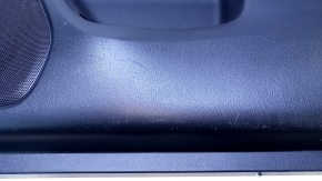 Door trim card front right Infiniti JX35 QX60 13- black with black insert leather, armrest black leather, molding for light wood gloss, dents, scratches, abrasions