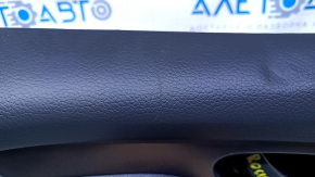 Door trim card front right Nissan Rogue Sport 17-19 black, armrest leather black, overlay gray structure, handle black matte, scratches, dents