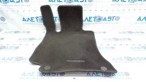 Front left interior mat Mercedes W213 E 300/400/43 17 brown cloth, tears, needs cleaning