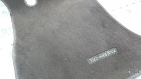 Front left interior mat Mercedes W213 E 300/400/43 17 brown cloth, tears, needs cleaning