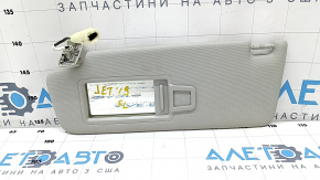 Left visor VW Jetta 19 - gray, with backlight, without hook, crack in fastening