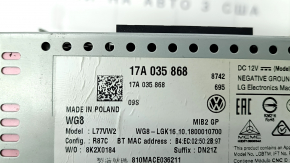 Radio tape recorder VW Jetta 19- 6.5" touch, crack in frame