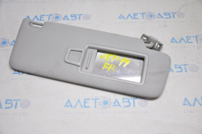 Right visor VW Jetta 19-24 gray without hook, crack in fastening