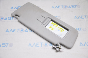 Left visor VW Jetta 19-24 gray, without hook, broken mount