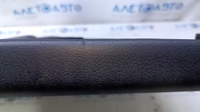 Door trim card front right Jeep Cherokee KL 14-18 black with black insert cloth, armrest black leather, molding dark wood structure, dents, scuffs, abrasions, scratches