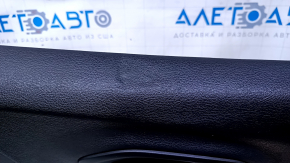 Door trim card front right Jeep Cherokee KL 14-18 black with black insert cloth, armrest black leather, molding dark wood structure, dents, abrasions, scratches