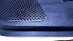 Door trim card front right Jeep Cherokee KL 14-18 black with black insert cloth, armrest black leather, molding dark wood structure, dents, abrasions, scratches