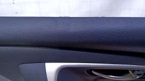 Door trim card front right Nissan Altima 13-18 black with black insert leather, armrest black leather, scratches, abrasions, dents