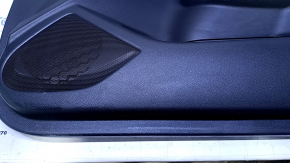 Door trim card front right Nissan Altima 13-18 black with black insert leather, armrest black leather, scratches, abrasions, dents