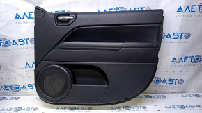 Door trim card front right Jeep Compass 11-16 black with black insert leather, armrest rubber, dent, abrasions, scuff, bump, scratches