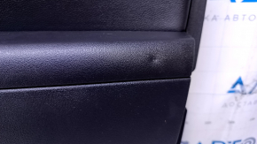 Door trim card front right Jeep Compass 11-16 black with black insert leather, armrest rubber, dent, abrasions, scuff, bump, scratches