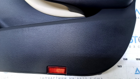 Door trim card front right Infiniti QX30 17- black with beige insert leather, armrest leather beige, molding black gloss for memory and seat adjustment, scratches, scuffs, dents, abrasions, you