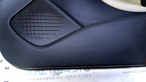 Door trim card front right Infiniti QX30 17- black with beige insert leather, armrest leather beige, molding black gloss for memory and seat adjustment, scratches, scuffs, dents, abrasions, you