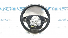 Steering wheel bare Lincoln MKZ 13-20 leather black, heated, scuffs, dents