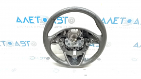 Steering wheel bare Lincoln MKZ 13-20 leather gray, heated, scuffs