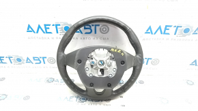 Steering wheel bare Lincoln MKZ 13-20 leather gray, heated, scuffs