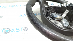 Steering wheel bare Lincoln MKZ 13-20 leather gray, heated, scuffs