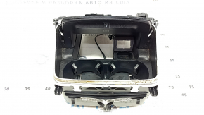 Box pocket central console with cup holders Mercedes W213 E 17-20 black gloss, broken fasteners, scratches