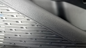 Door trim card rear right VW Jetta 19- black with black insert plastic, armrest leather, scratch, worn
