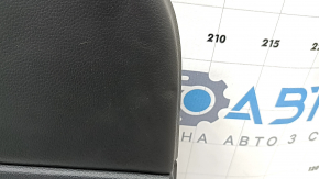 Door trim card front left VW Jetta 19- black with black insert leather, armrest leather, molding gray, dent