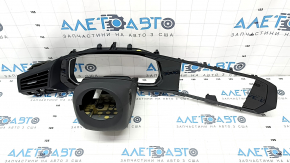 Front panel trim for instrument cluster VW Jetta 19 - gloss black, with air duct deflector