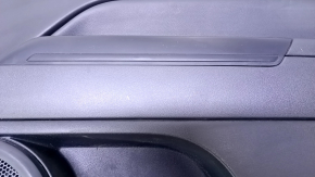 Door trim card front right Jeep Patriot 11-17 black with black insert leather, armrest black rubber, dents, scratches, abrasions, broken fastening
