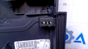 Door trim card front right Jeep Patriot 11-17 black with black insert leather, armrest black rubber, dents, scratches, abrasions, broken fastening
