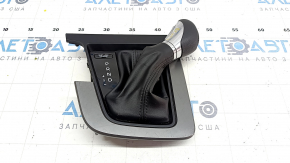 Automatic transmission handle with shifter cover Hyundai Elantra AD 17-20 rubber, black, scratches on cover, chrome defect
