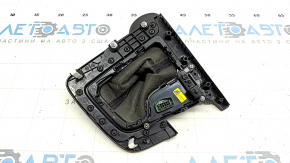 Automatic transmission handle with shifter cover Hyundai Elantra AD 17-20 rubber, black, scratches on cover, chrome defect