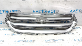 Radiator grill grill Ford Escape MK3 17-19 rest gray with chrome, without emblem, cracked chrome, scratches