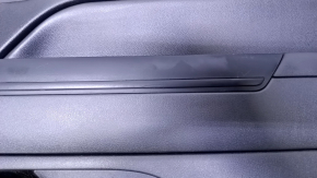 Door trim card front right Jeep Compass 11-16 black with black insert leather, rubber armrest, dent, scuffs, scratches