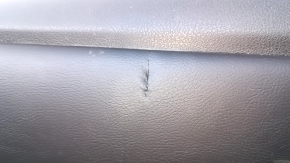 Door trim card front right Nissan Leaf 13-17 black with black insert leather, armrest black leather, bumps, scratches, abrasions, dents, cut on leather