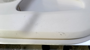 Door trim card front right Jeep Grand Cherokee WK2 14-16 beige with beige insert leather, armrest beige leather, molding dark wood structure, scuffs, bumps, scratches