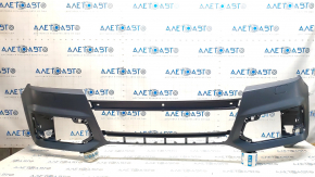 Bare front bumper Audi Q7 16-19 without parking sensors under headlight washers