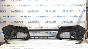 Bare front bumper Audi Q7 16-19 without parking sensors under headlight washers