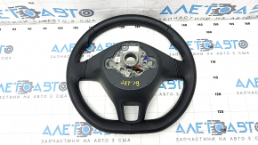 Naked steering wheel VW Jetta 19 - leather black with heating, folds on the leather, scratches